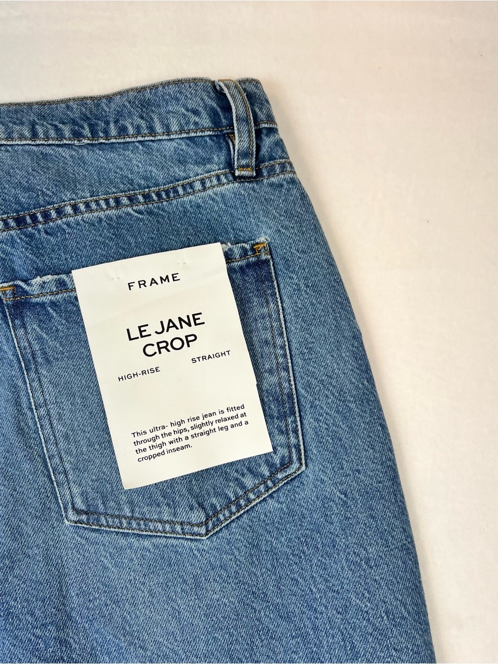 NWT Frame Le Jane Crop Jeans Womens 30 High Rise Straight Leg Denim $278 MSRP - Picture 7 of 9
